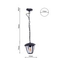 Lampa ogrodowa wisząca FOX BLACK 1xE27