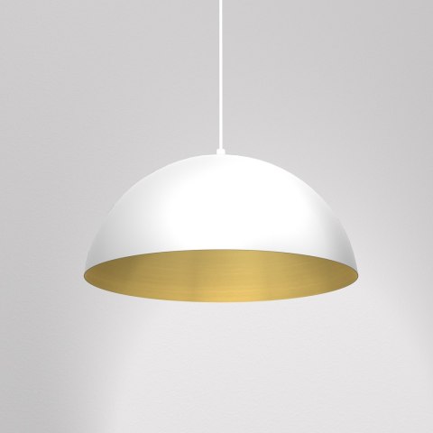 Lampa wisząca Beta 1xE27 45cm Biały/Złoty