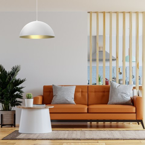 Lampa wisząca Beta 1xE27 45cm Biały/Złoty