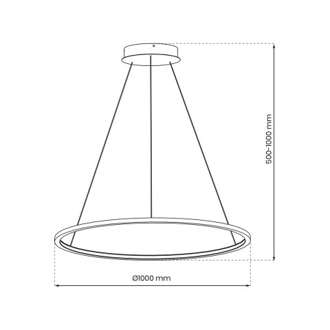 Lampa wisząca Saturno Black 57W LED Lampa wisząca Saturno Black 57W LED