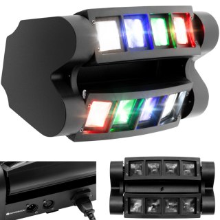 Oświetlenie sceniczne etradowe CON.LED-110 ruchoma głowa Spider 8 LED 27W RGBW