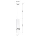 Lampa wisząca VIDAR WHITE/CHROME 1xGU10