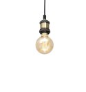 Lampa wisząca EDISON CZARNY/MOSIĄDZ 1xE27