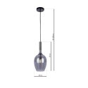 Lampa wisząca LUGANO SMOKED 1xE14