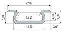 PROFIL ALUMINIOWY CZARNY TYP Z 1m + KLOSZ MLECZNY