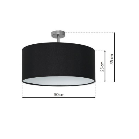 Lampa podsufitowa CASINO BLACK/CHROME 1xE27 Lampa podsufitowa CASINO BLACK/CHROME 1xE27