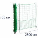 Siatka ogrodzenie ochronne hodowlane dla kur drobiu 1,25 x 25 m