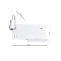 Lampa nocna z półką SHELF WHITE LED 4W+5W+2W lewa