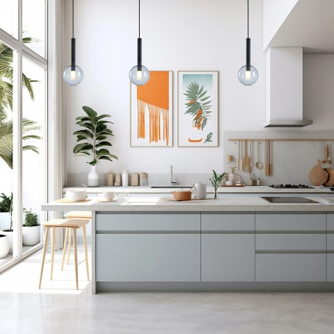 Lampa wisząca Niko Czarny 1xG9 fi 150