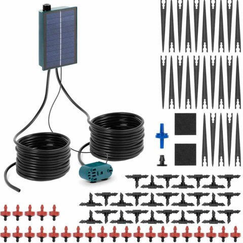 System nawadniający do ogrodu solarny automatyczny 25 kroplowników 5 m 1.6 W