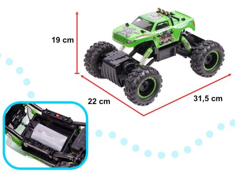 Samochód zdalnie sterowany na pilota RC NQD ROCK CRAWLER KING 1:12 USB zielony Samochód zdalnie sterowany na pilota RC NQD ROCK CRAWLER KING 1:12 USB zielony