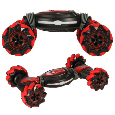 Samochód zdalnie sterowany ręką 2w1 RC Stunts dancing stunt 360 czerwony Samochód zdalnie sterowany ręką 2w1 RC Stunts dancing stunt 360 czerwony
