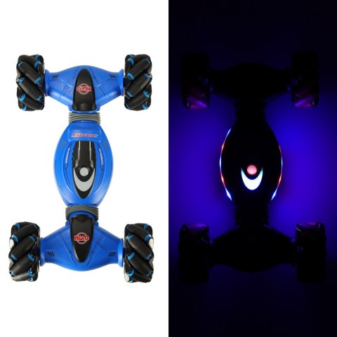 Samochód zdalnie sterowany ręką na pilota 2w1 RC Stunts dancing stunt 360 niebieski Samochód zdalnie sterowany ręką na pilota 2w1 RC Stunts dancing stunt 360 niebieski