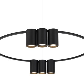 Lampa wisząca (koło) Genesis Czarny 10xGU10