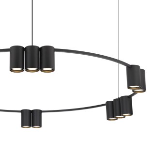 Lampa wisząca (koło) Genesis Czarny 15xGU10