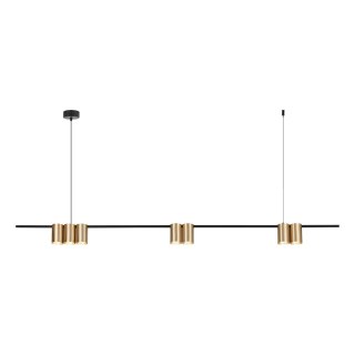 Lampa wisząca (listwa) Genesis Czarny Złoty 7xGU10