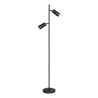 Flower Czarny Złoty Lampa Podłogowa 2xGU10