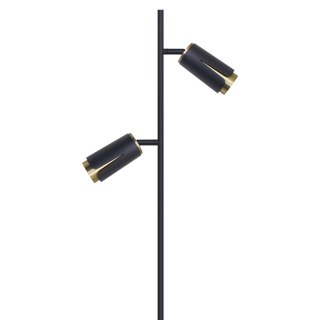 Flower Czarny Złoty Lampa Podłogowa 2xGU10