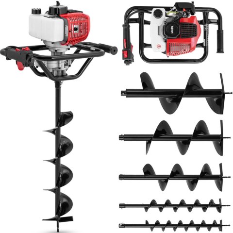 Wiertnica spalinowa świder do gleby 6 wierteł 80-300mm 1.6kW