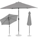 Parasol ogrodowy tarasowy okrągły uchylny z korbką śr. 270 cm ciemnoszary