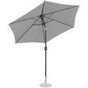 Parasol ogrodowy tarasowy okrągły uchylny z korbką śr. 270 cm ciemnoszary