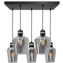 Lampa wisząca RICHMOND BLACK / GOLD 5xE27 Prostokąt