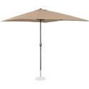 Parasol ogrodowy tarasowy prostokątny z korbką 200 x 300 cm szarobrązowy