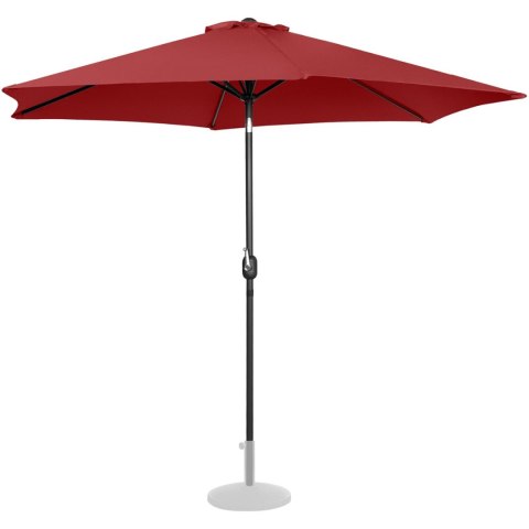 Parasol ogrodowy okrągły duży uchylny z korbką śr. 300 cm bordowy Parasol ogrodowy okrągły duży uchylny z korbką śr. 300 cm bordowy