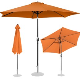 Parasol ogrodowy okrągły duży uchylny z korbką śr. 300 cm pomarańczowy