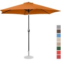 Parasol ogrodowy okrągły duży uchylny z korbką śr. 300 cm pomarańczowy