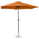 Parasol ogrodowy okrągły duży uchylny z korbką śr. 300 cm pomarańczowy