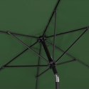 Parasol ogrodowy okrągły duży uchylny z korbką śr. 300 cm zielony