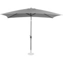 Parasol ogrodowy prostokątny uchylny z korbką 200 x 300 cm ciemnoszary