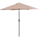 Parasol ogrodowy tarasowy okrągły uchylny z korbką śr. 270 cm kremowy