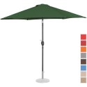 Parasol ogrodowy tarasowy okrągły uchylny z korbką śr. 270 cm zielony