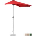 Półparasol przyścienny balkonowy tarasowy półokrągły 270 x 135 cm czerwony