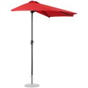 Półparasol przyścienny balkonowy tarasowy półokrągły 270 x 135 cm czerwony