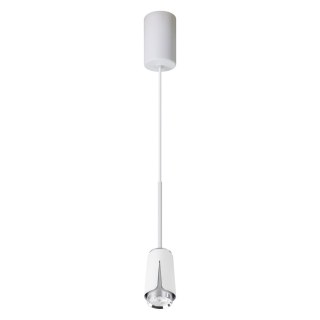 Flower Chrom Biały Lampa Wisząca 1xGU10