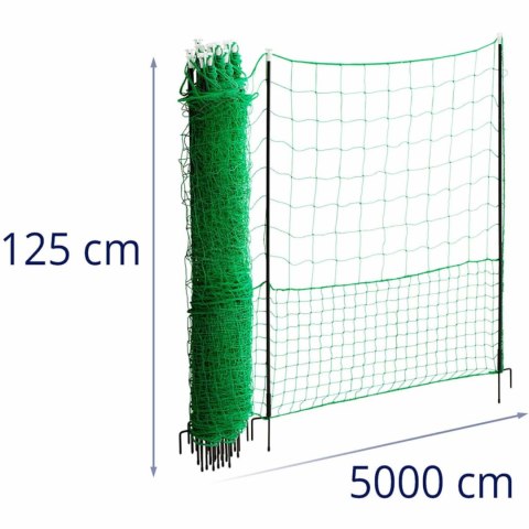 Siatka ogrodzenie ochronne hodowlane dla kur drobiu 1,25 x 50 m Siatka ogrodzenie ochronne hodowlane dla kur drobiu 1,25 x 50 m