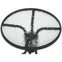 Stolik balkonowy kawowy ogrodowy szklany okrągły śr. 60 cm