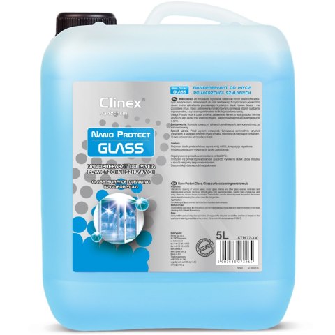 Nanopreparat do mycia szyb szkła luster bez smug krystaliczny blask CLINEX Nano Protect Glass 5L