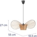 Lampa sufitowa wisząca boho 1 punktowa E27 - kapelusz