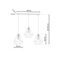 Lampa wisząca ALMA WHITE 3xE27