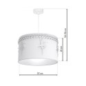 Lampa wisząca BALETNICA WHITE 1xE27