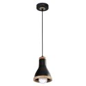 Lampa wisząca HOLLY BLACK / WOOD 1xE27 60W