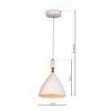 Lampa wisząca OTTO WHITE/GOLD 1xE27