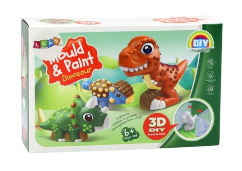 Zestaw Kreatywny Artystyczny Dinozaury 3D Gips Farbki Zestaw Kreatywny Artystyczny Dinozaury 3D Gips Farbki