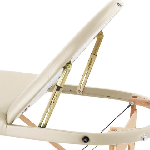 Stół łóżko do masażu przenośne składane z drewnianym stelażem Colmar Beige do 227 kg beżowe Stół łóżko do masażu przenośne składane z drewnianym stelażem Colmar Beige do 227 kg beżowe