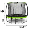 Trampolina ogrodowa profilowana 10ft/312cmz siatką wewnętrzną Neo-Sport