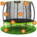 Trampolina ogrodowa profilowana 10ft/312cmz siatką wewnętrzną Neo-Sport